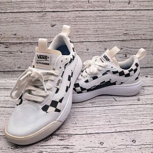 Vans Ultrarange White and Black Checkered Women's Shoes